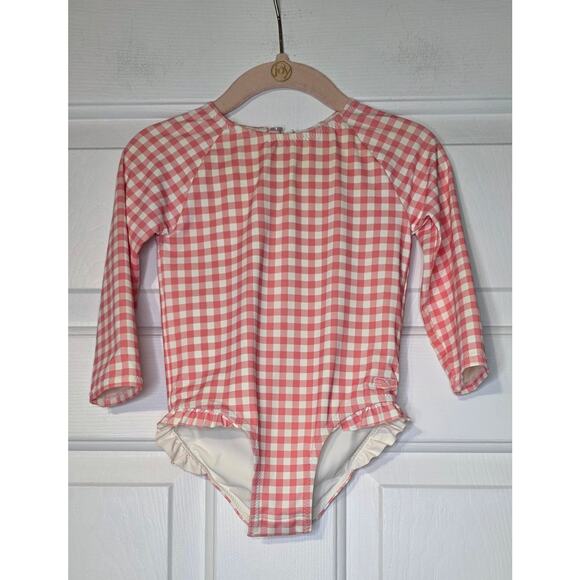 NWOT Vineyard Vines Girls Long‎ Sleeve Swimsuit Pink 18-24 Months - Picture 1 of 5